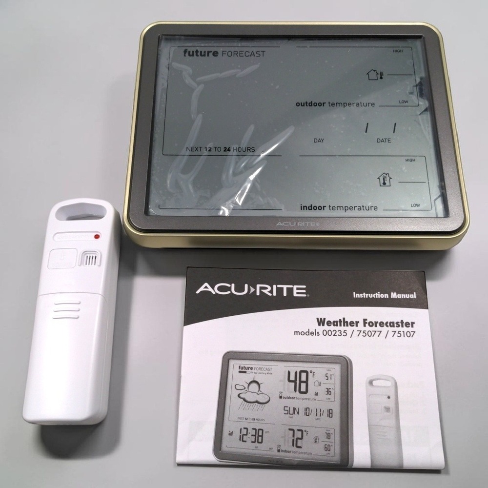 AcuRite 75077A3M Wireless Weather Station Self-Learning Forecast Large Display